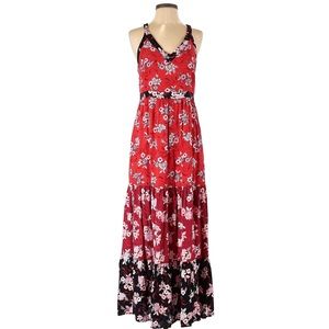 Loft Tiered Maxi Dress with Criss-Cross Straps in Back - 16
